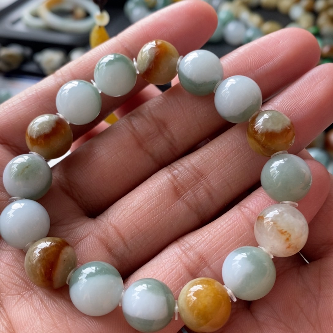 未镶嵌手链翡翠珠子