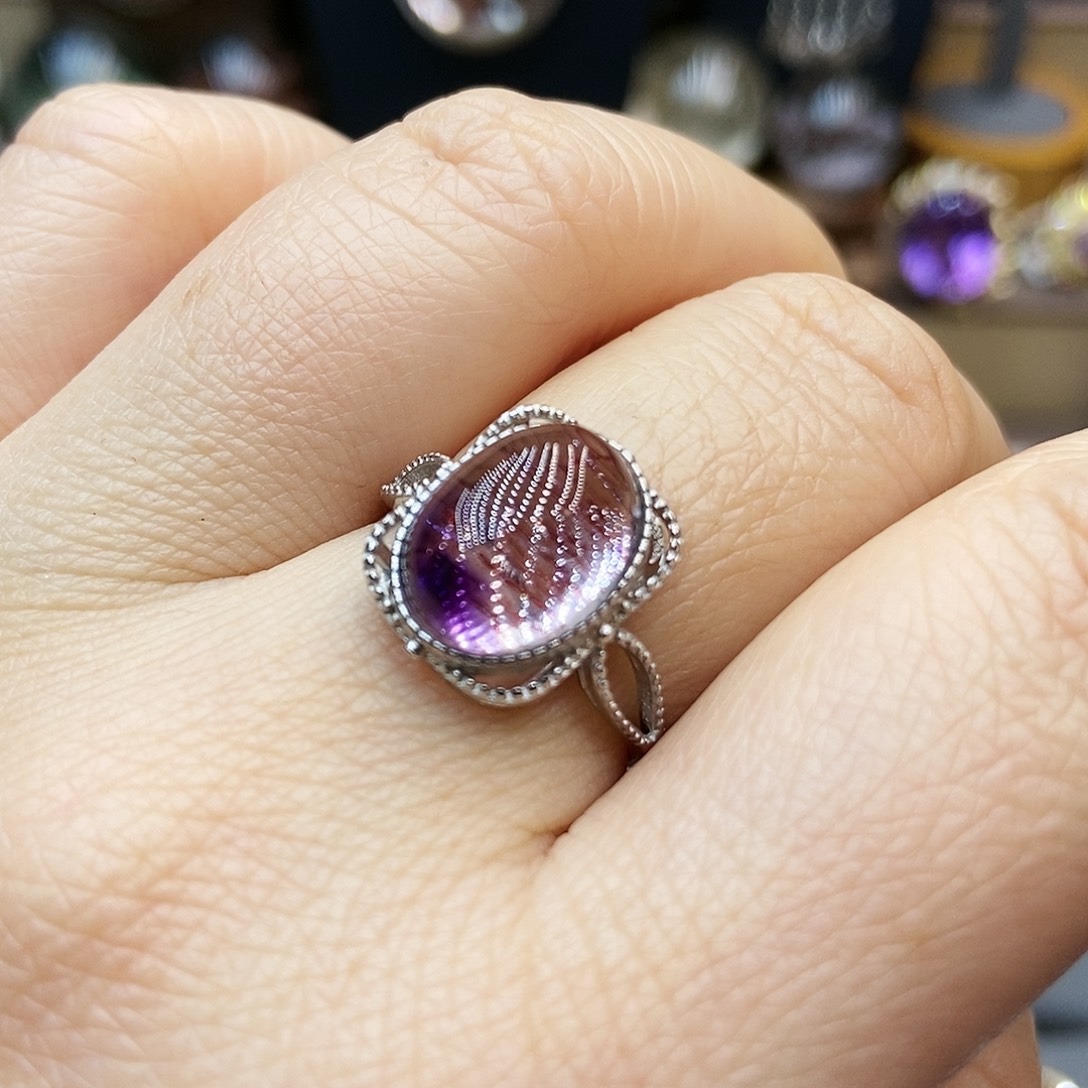 水晶戒指银S925镶嵌丹****5