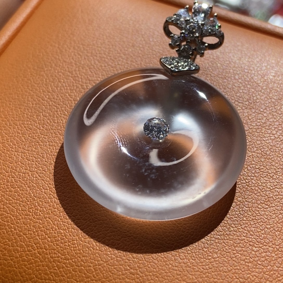 半***烤石英质玉银S925镶嵌其他