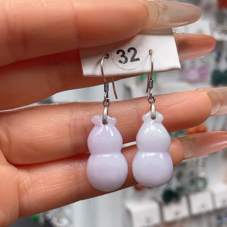 【闪购商品】翡翠耳饰银S925镶嵌耳饰