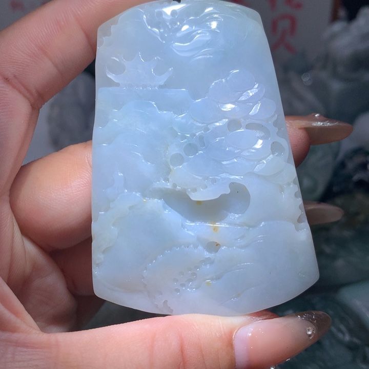 翡翠未镶嵌颈饰保真天然A货翡翠