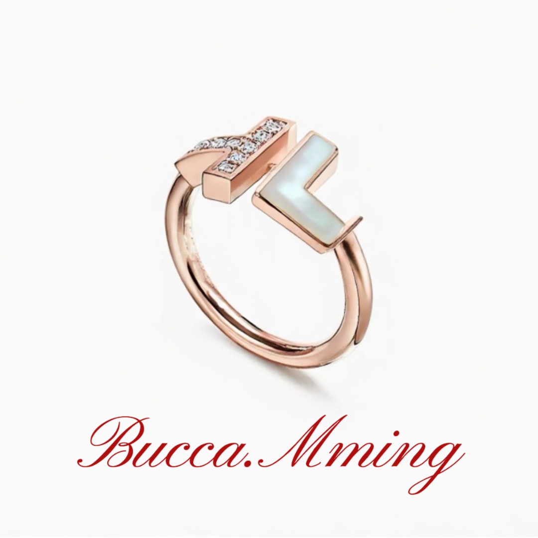 合金贝壳戒指 Mming双T戒指