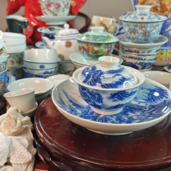 瓷片手工制作手工制作盖碗