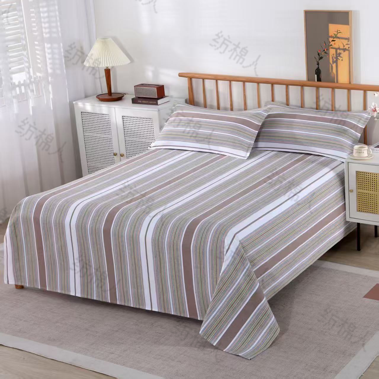 【丽姐专属】山东传统加厚纯棉经典老粗布凉席三件套