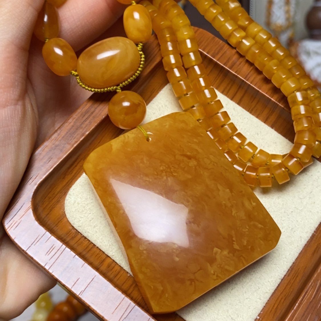 【闪购商品】蜜蜡颈饰未镶嵌项链