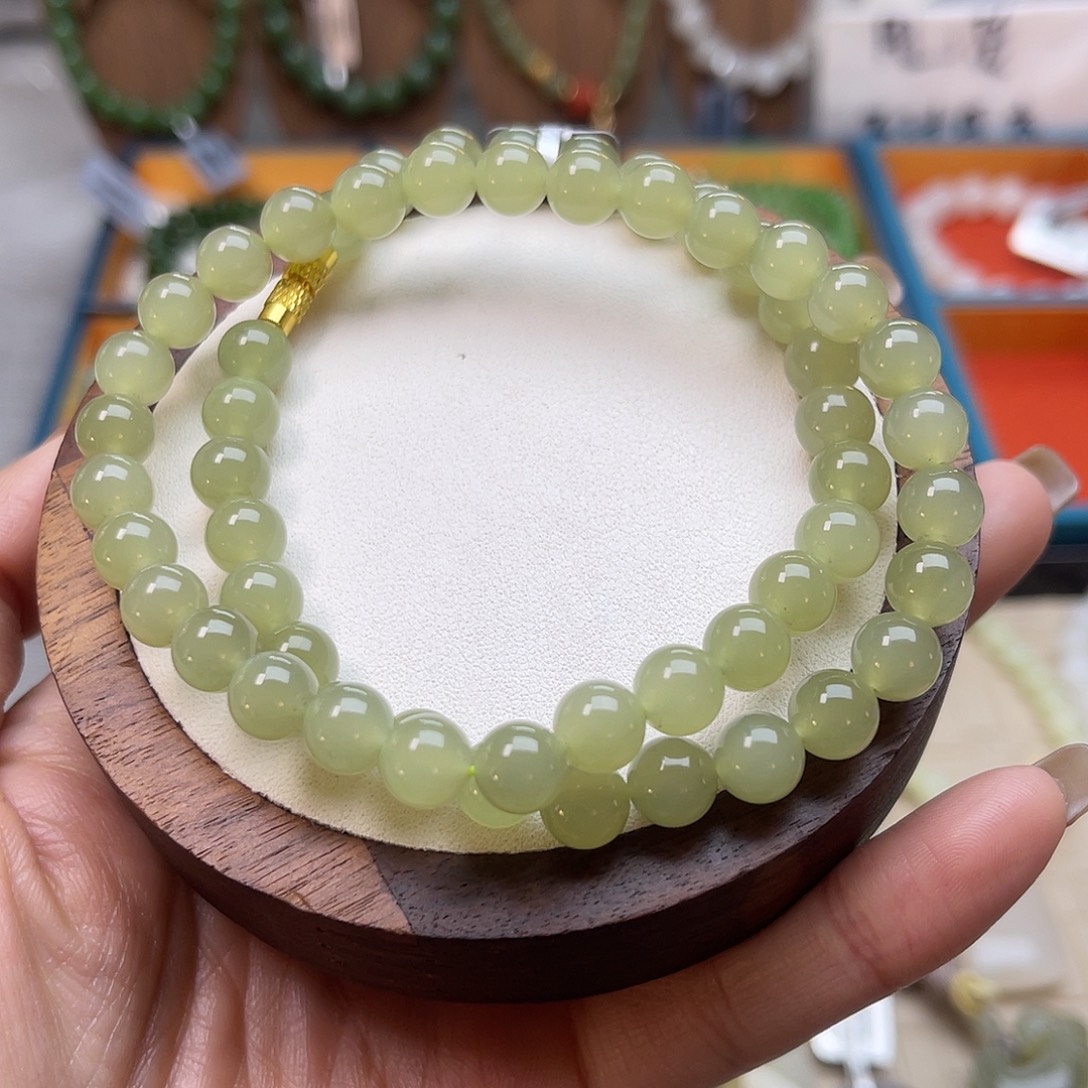 和田玉未镶嵌手串A29卡8