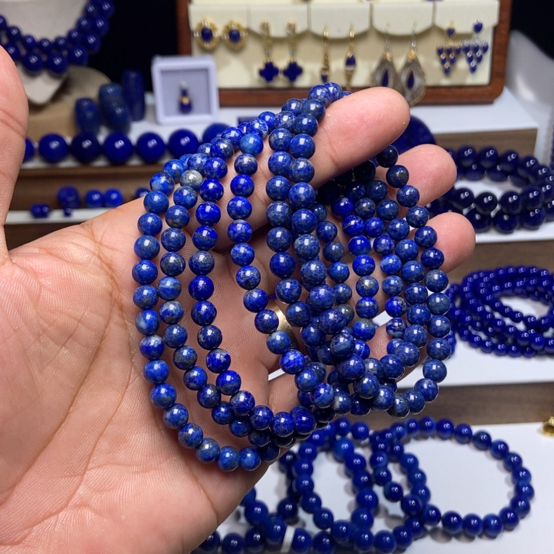 青金石未镶嵌漏！福利 天然 手串#多样性发一#6+