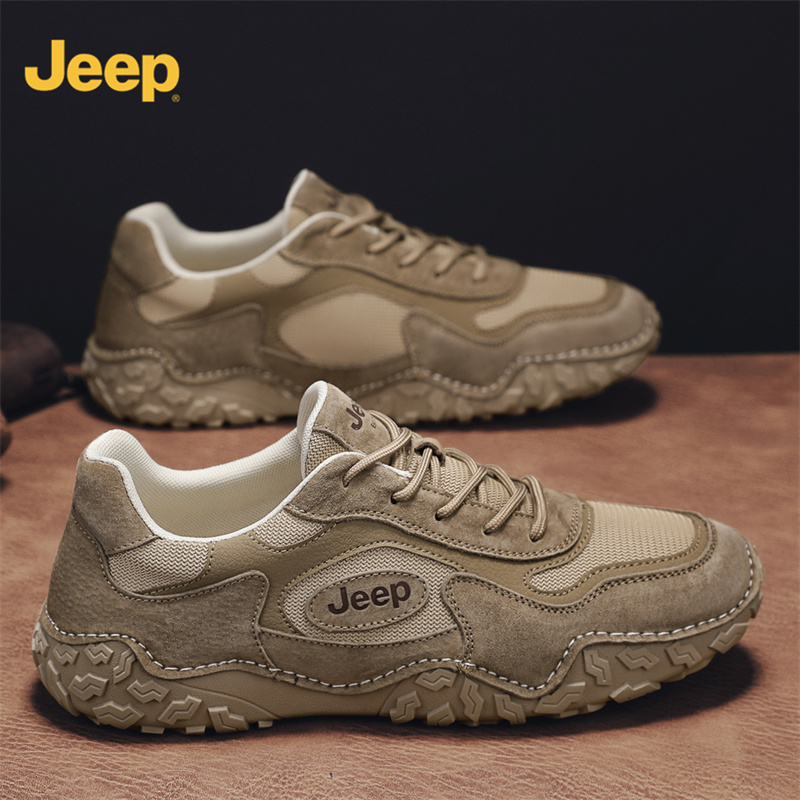 JEEP/吉普2025新款秋季厚底增高男鞋运动户外软底舒适网面潮流鞋