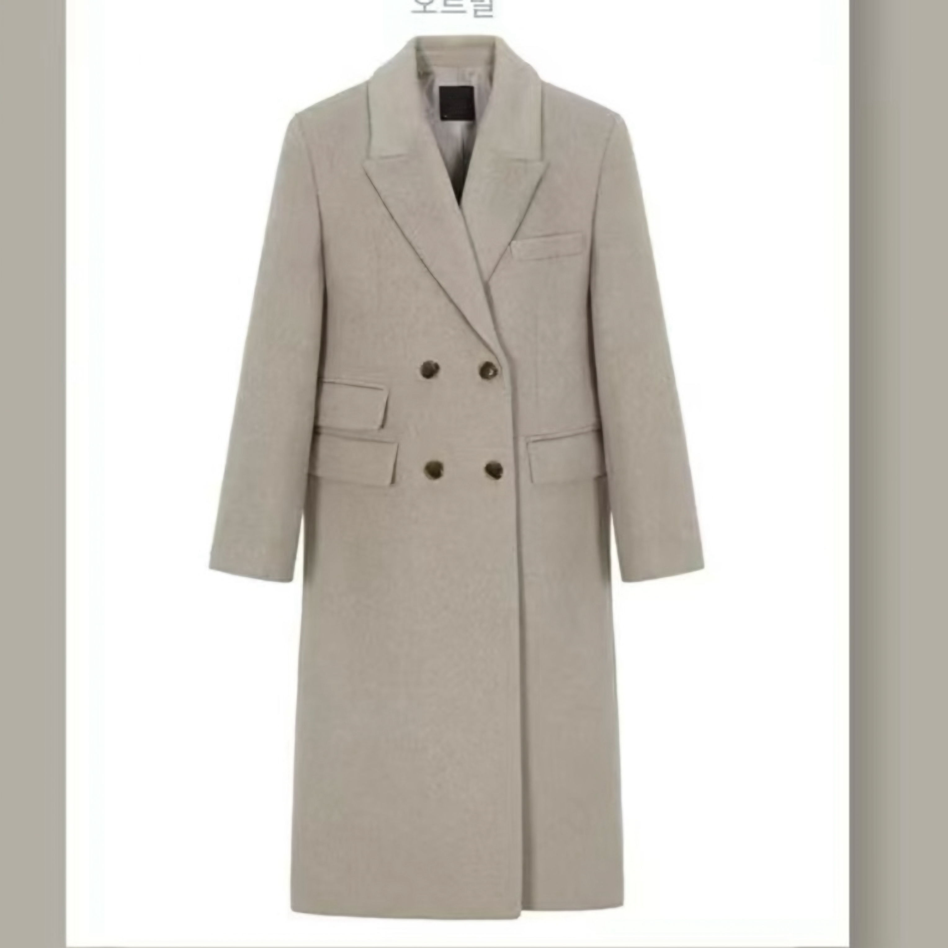 双面西装领羊毛正肩气质过膝长款冬季大衣