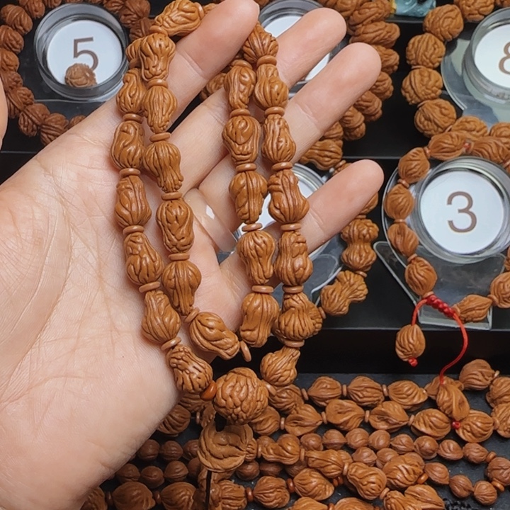 心***到桃核手串龙纹桃核