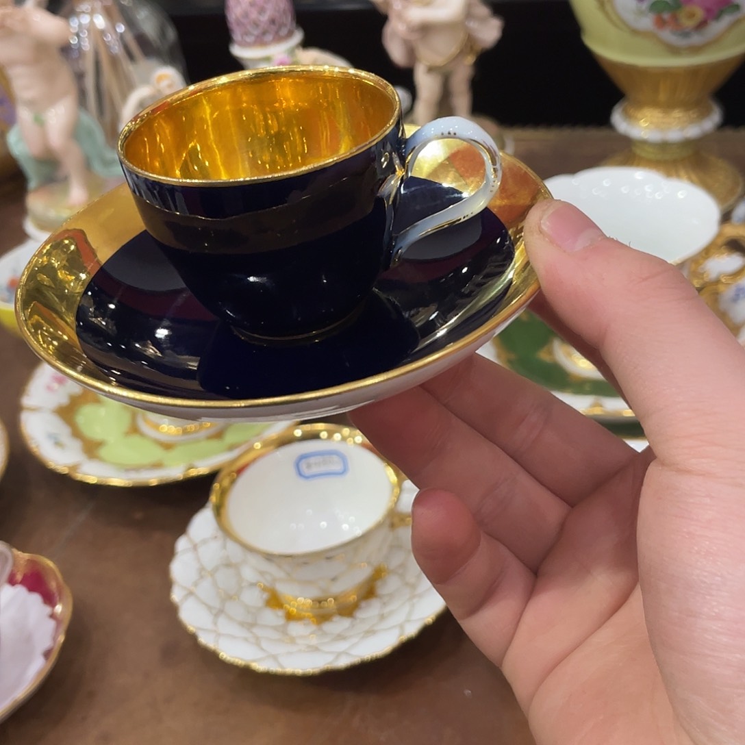 瓷片中古一等钴蓝大漏