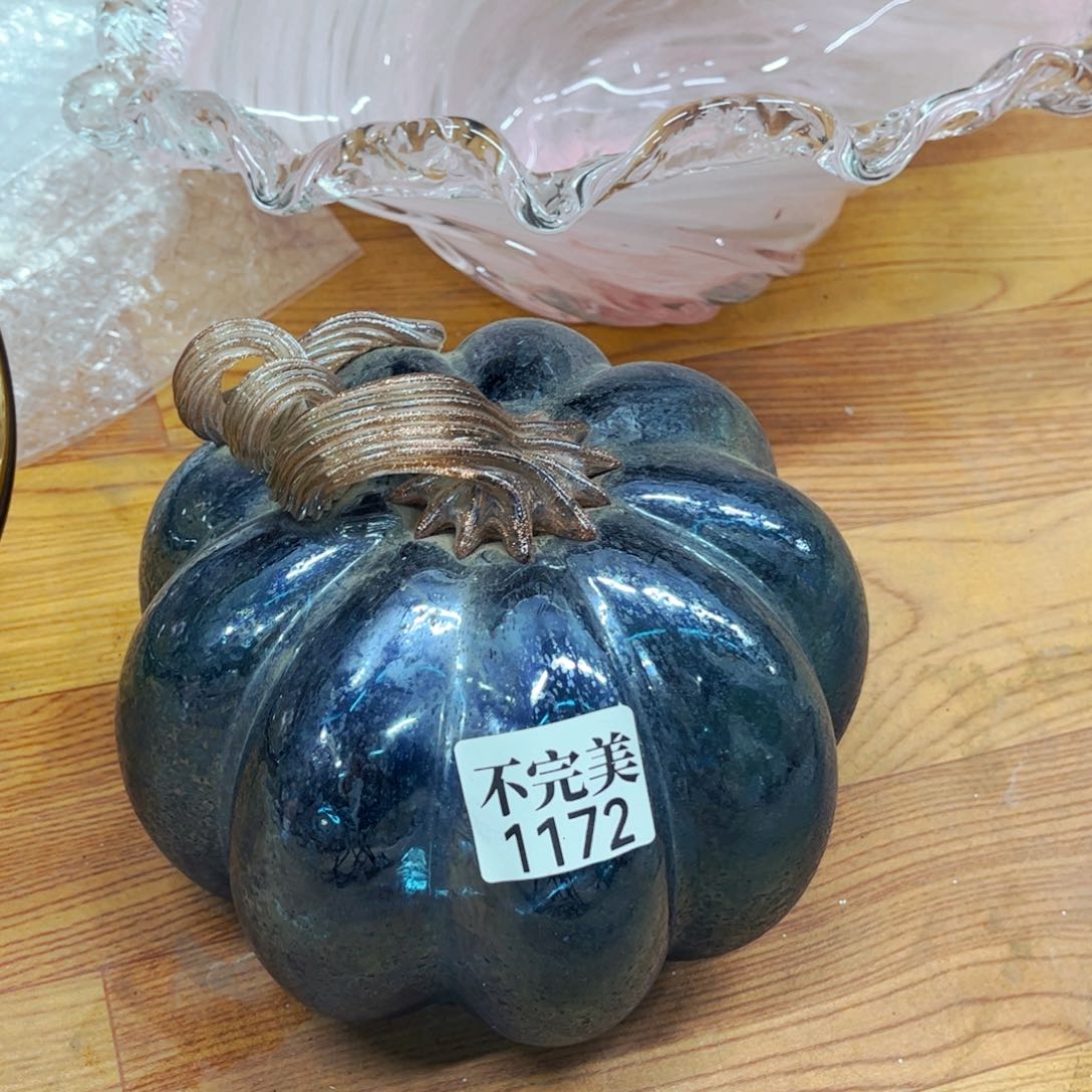 南瓜1172 家悦美居琉璃摆件不完美
