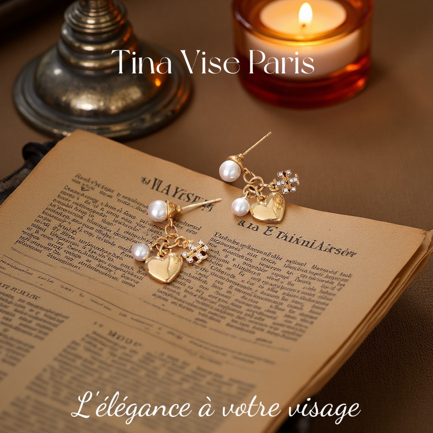 铜合金耳饰 A1053《巴黎旧梦》法⭐️ Tina Vise  缇娜薇丝 耳钉