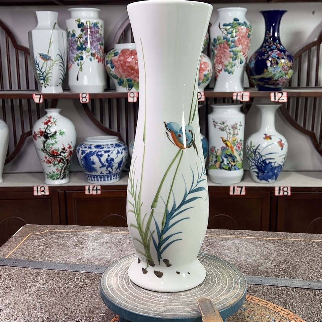 陶摆件景德镇陶瓷蛮竹