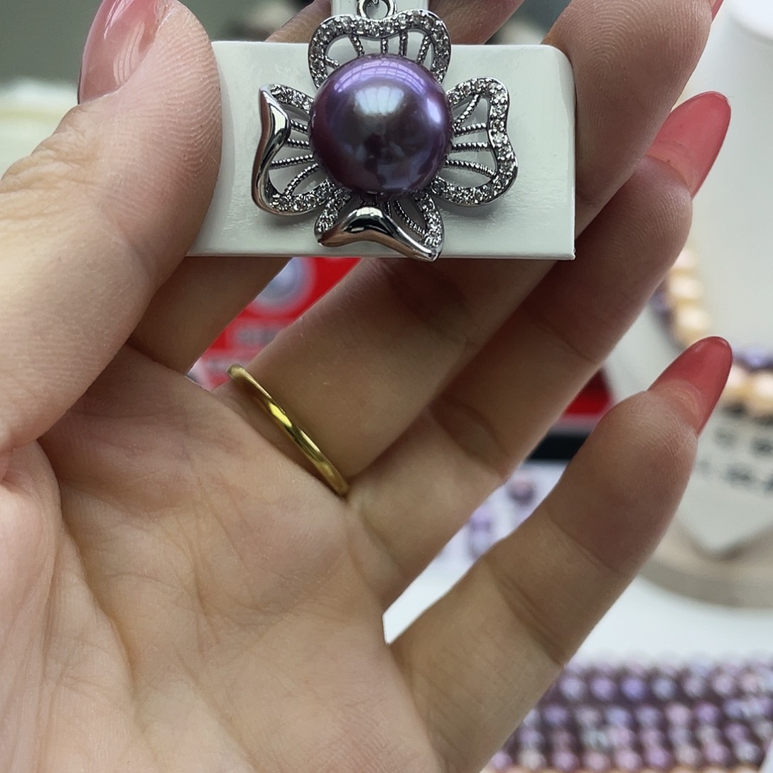 淡水珍珠耳饰银S925镶嵌