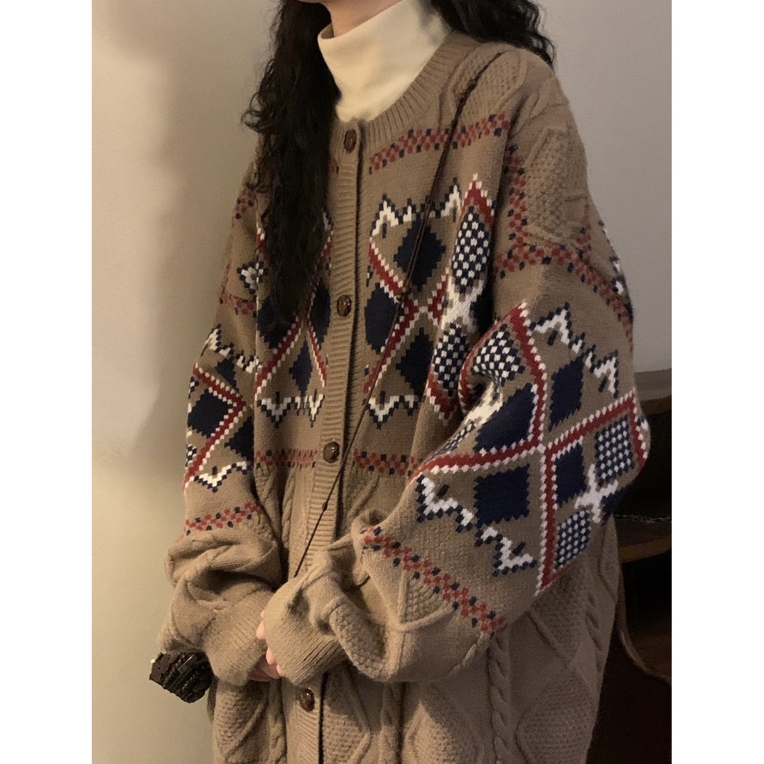 521-530时尚宽松大版图案毛衣