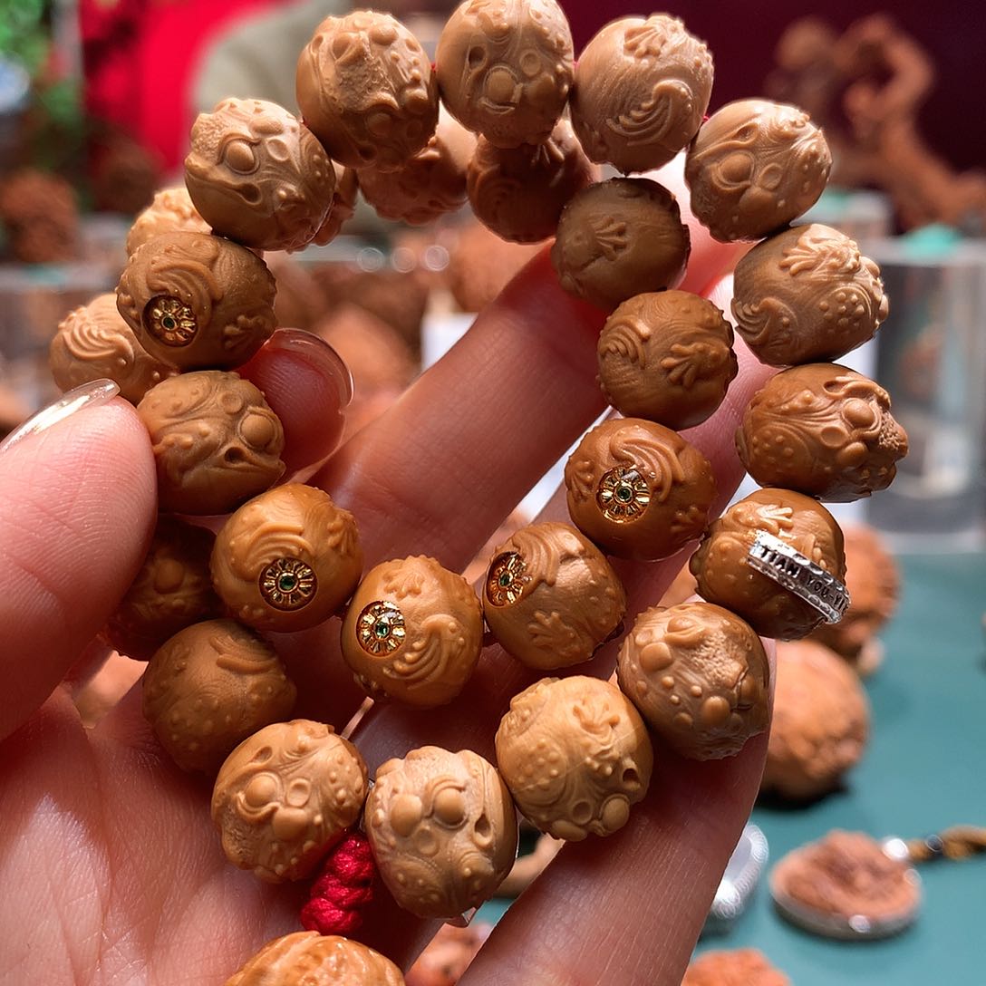 猴头核桃手串————————