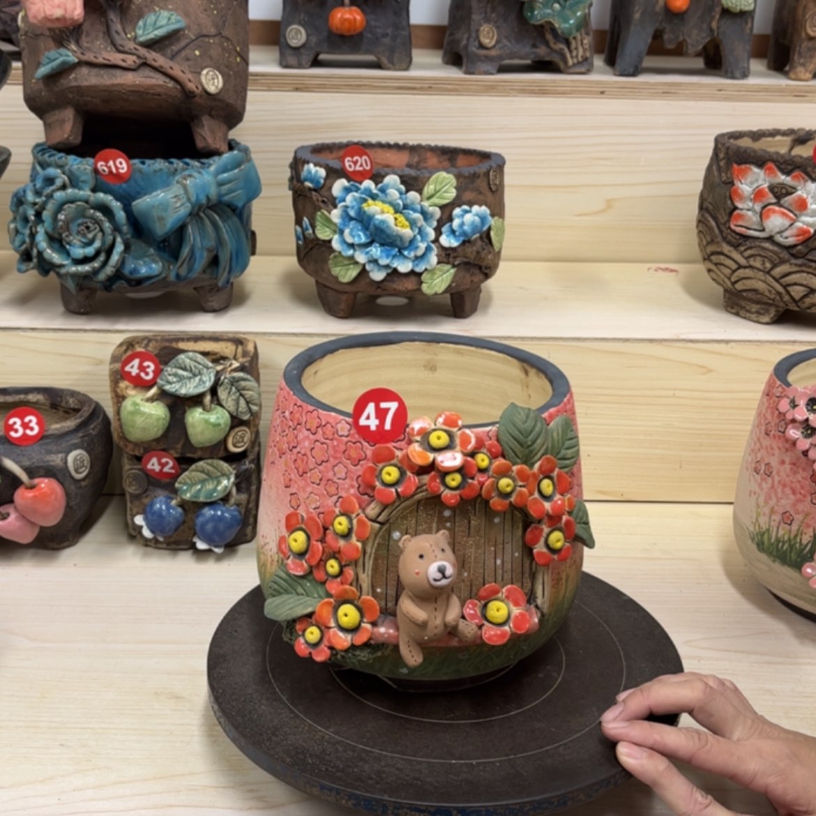 【闪购商品】紫砂花盆47号内口13×13外高17