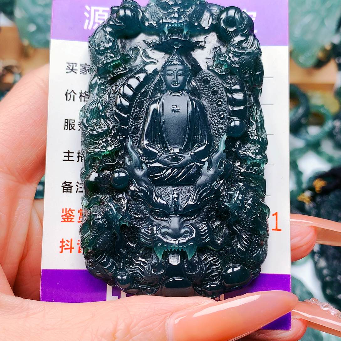 【闪购商品】翡翠颈饰未镶嵌品****生纯天然A货翡翠