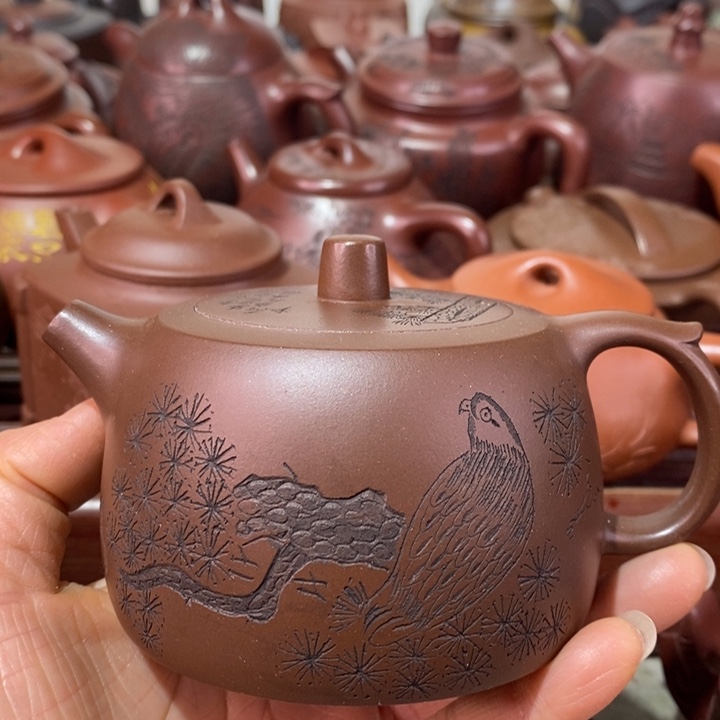 紫砂茶壶微瑕处理一把