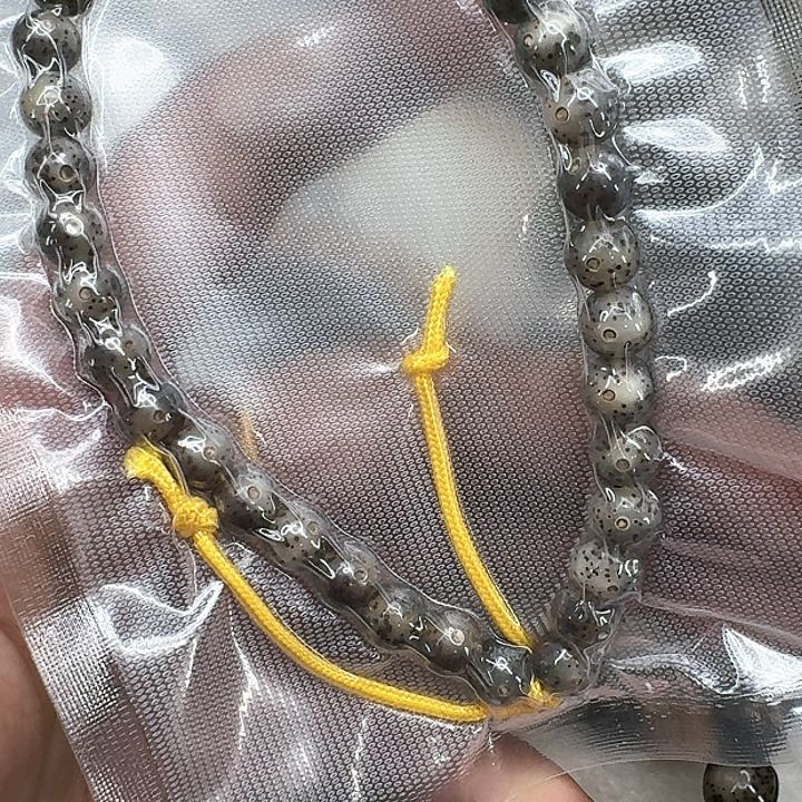 星月菩提手串394高端黑灰星月菩提0.7圆手持