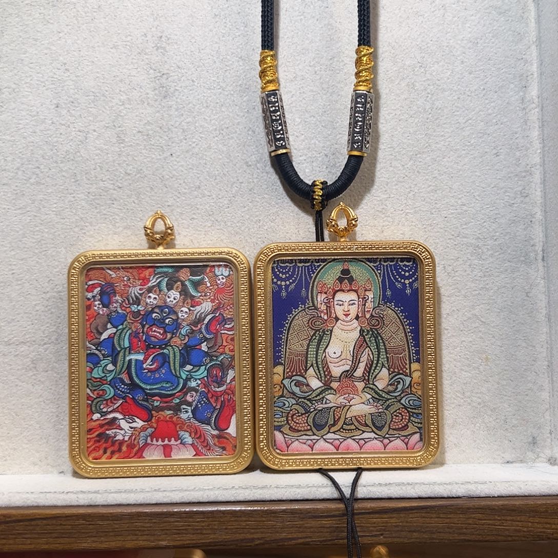 城***信吊坠双面定制大日大黑天