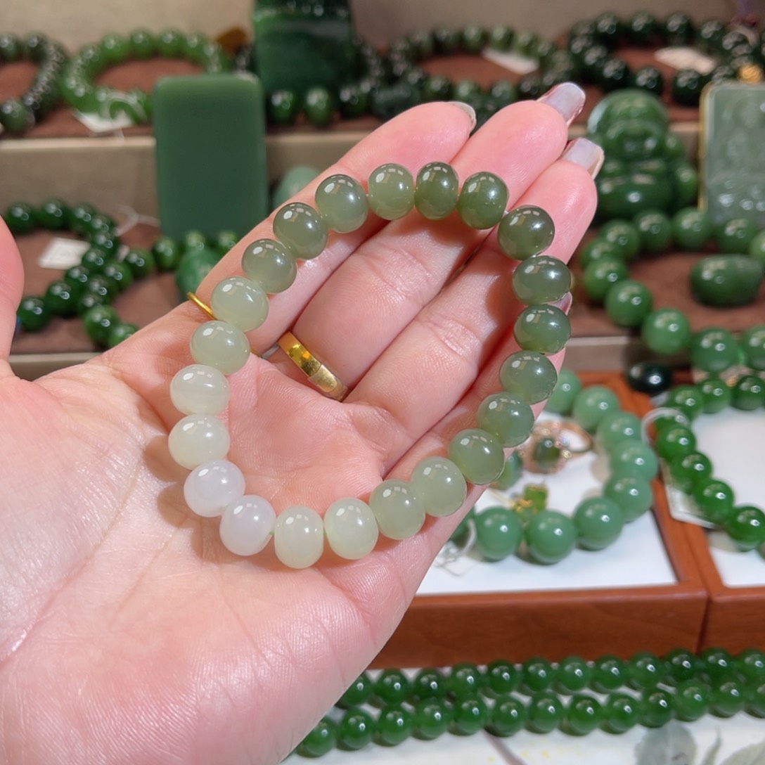 和田玉（碧玉）手链未镶嵌