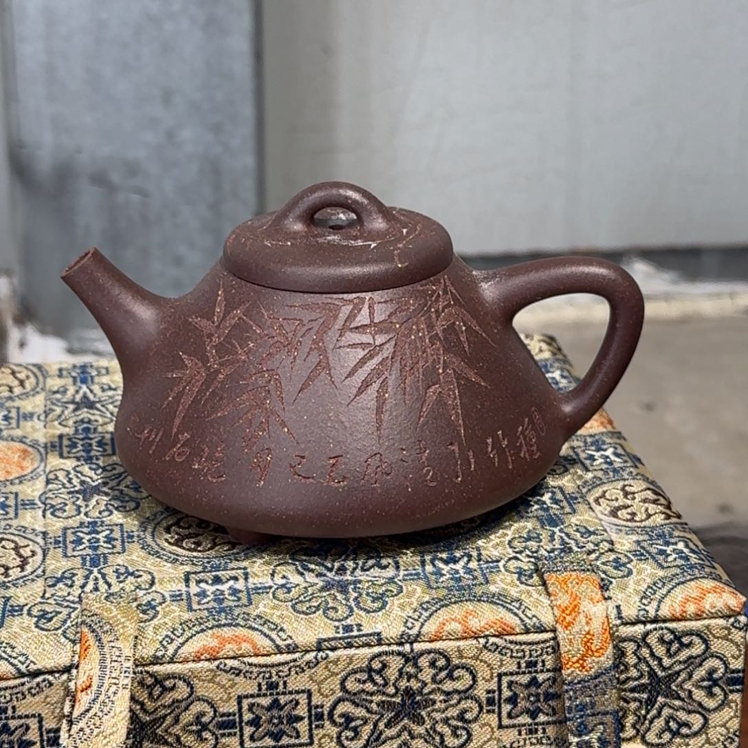 茶壶紫砂原矿原石的制作无字小