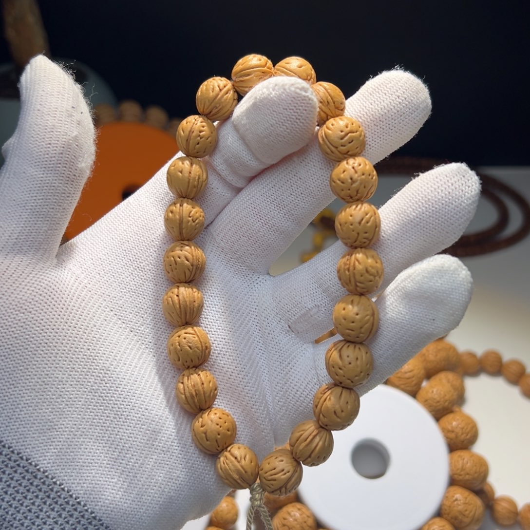 桃核手串辽西奶豆桃核手持