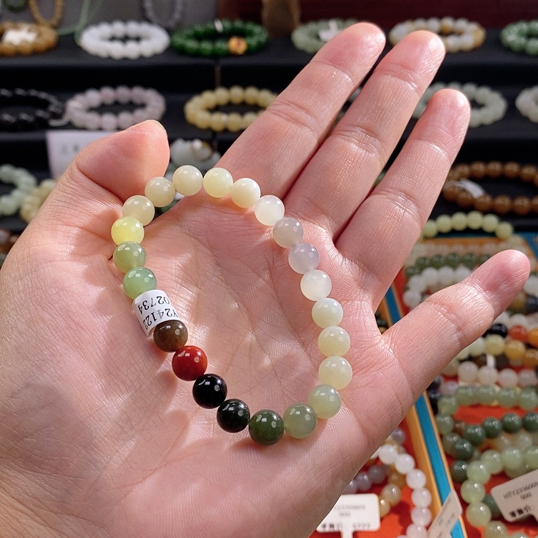 和田玉手链 8MM未镶嵌