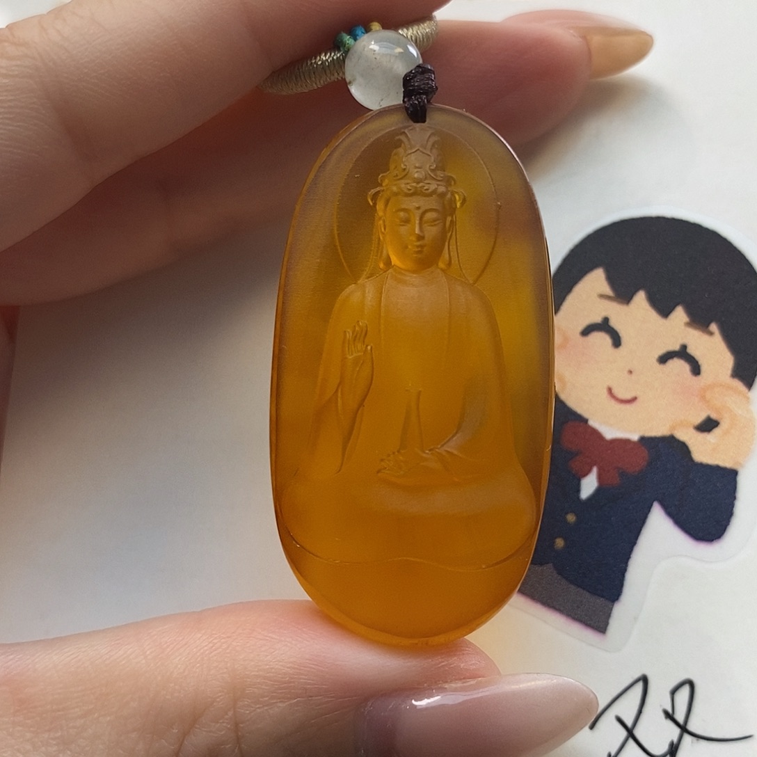 定制琥珀未镶嵌观音