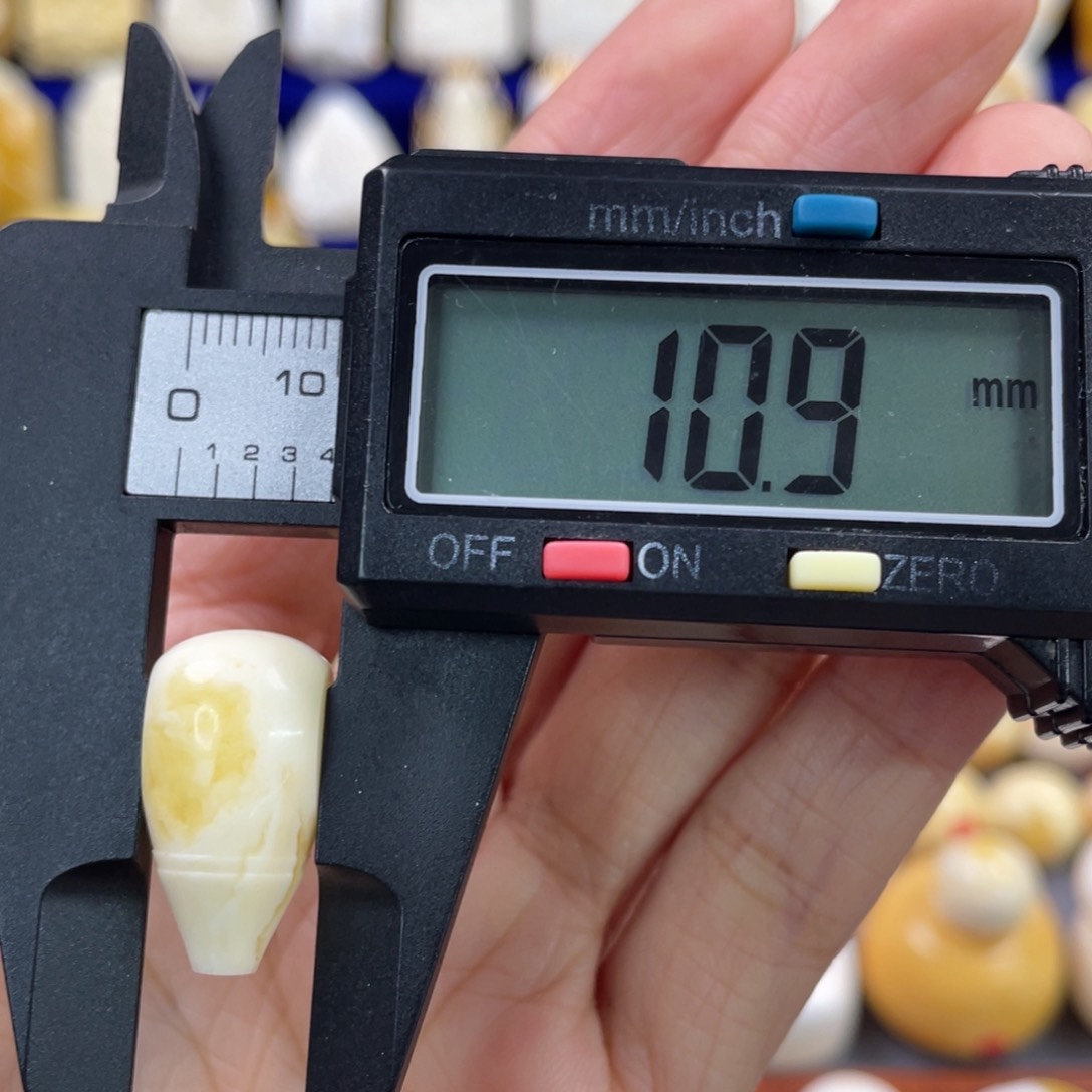 蜜蜡裸石未镶嵌琥珀蜜蜡三通配饰