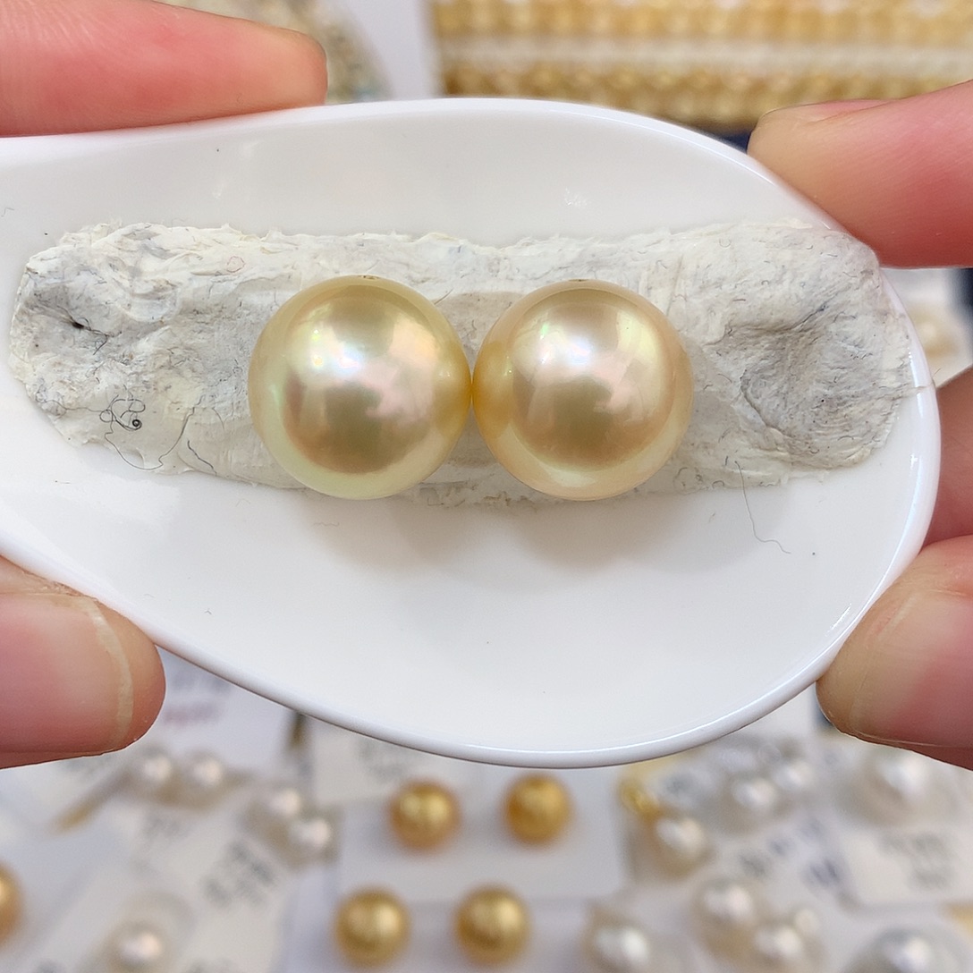 未镶嵌极光金珠14.2-14.3mm #51海水珍珠