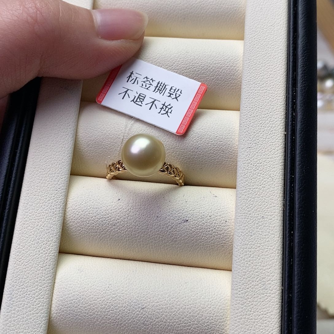 海水珍珠戒指银S925镶嵌