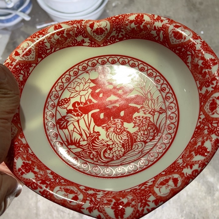 杯八寸红叶陶瓷一个