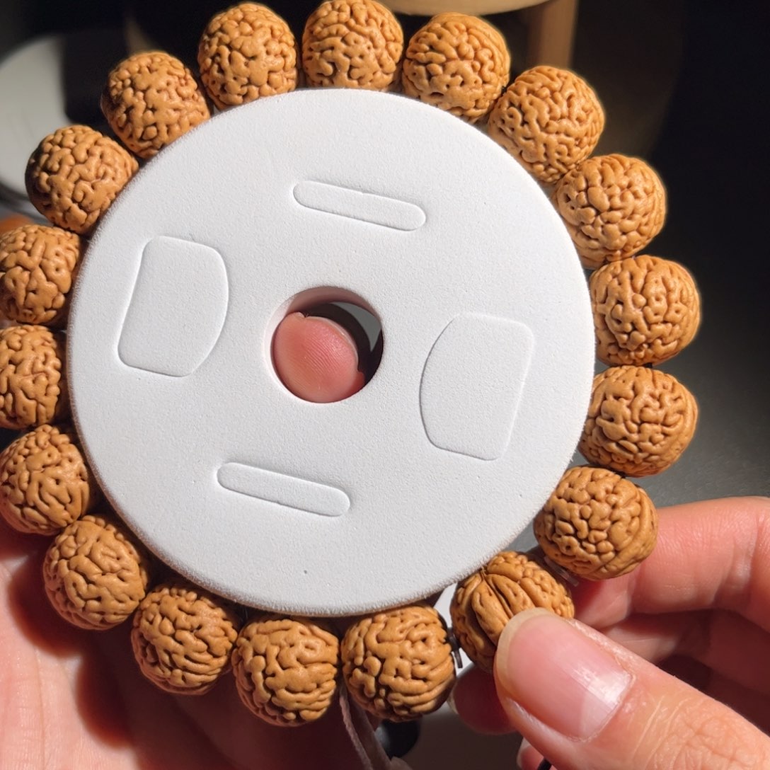 桃核手串荔枝纹桃核17.5尺寸