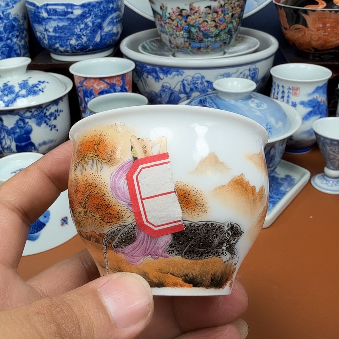 杯子景德镇全手工手绘陶瓷