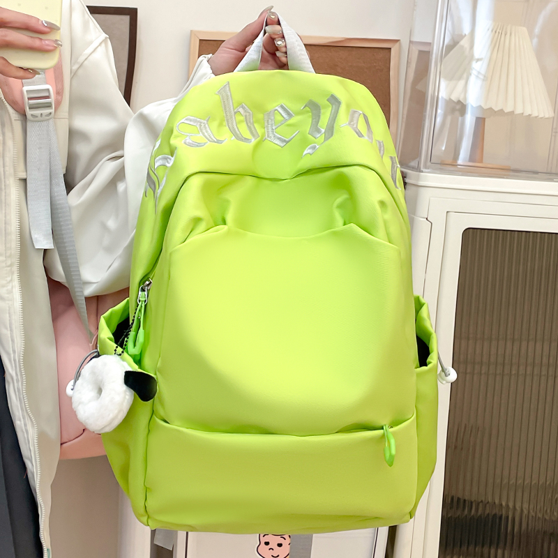 森系百搭大容量学院风背包通勤风常规男士双肩包韩版潮流ins时尚