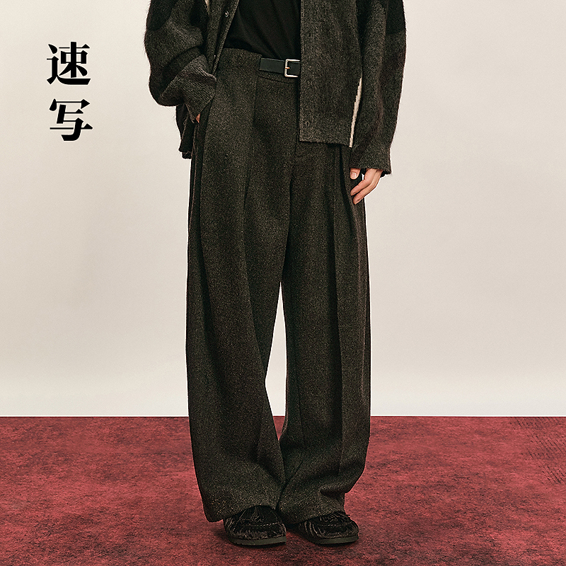 【商场同款】速写男装2025冬新品休闲裤宽松长裤直筒裤9P0E11160
