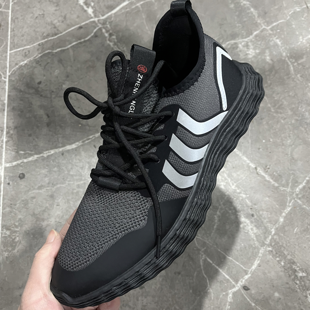 XW666-2 灰色男士飞织鞋