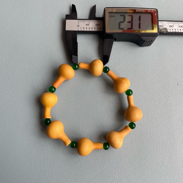 精品草里金独霸葫芦手串，大厚皮瓷皮，尺寸看图