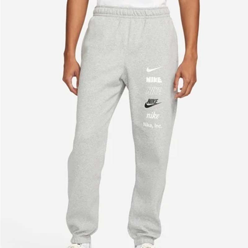 清货 耐克正品 Nike Logo印花 灰色 休闲运动长裤 DX0796-063