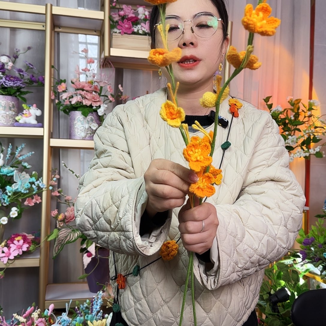 纯手工钩织钩织花束