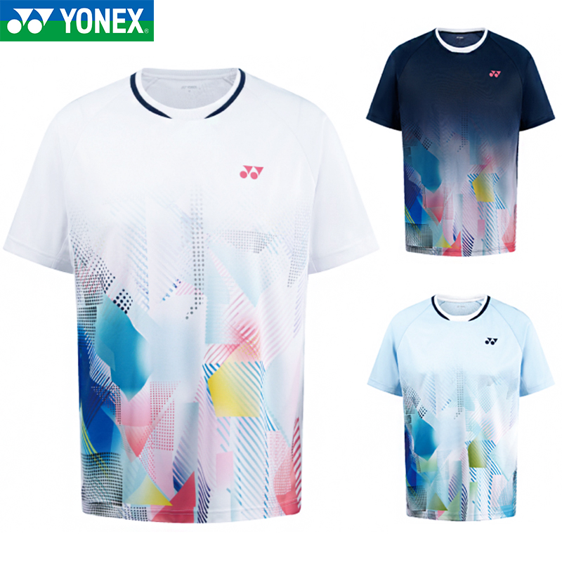 YONEX尤尼克斯羽毛球服110155BCR/210155BCR男女款运动T恤短袖
