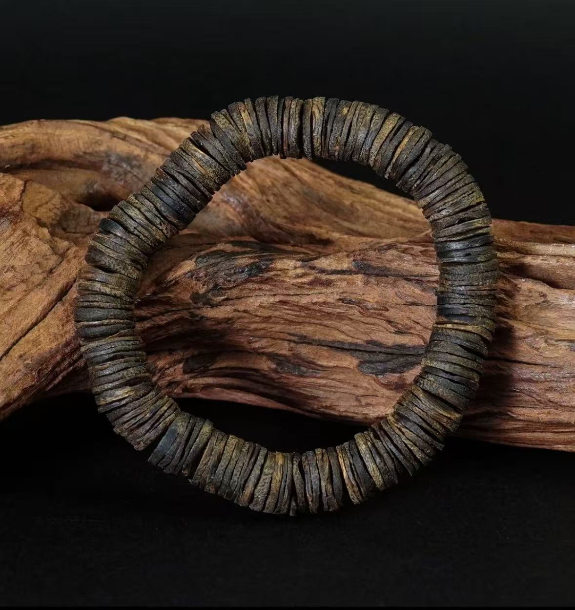 手链 药片珠单圈10mm海南莺歌绿奇楠手串满街油收藏