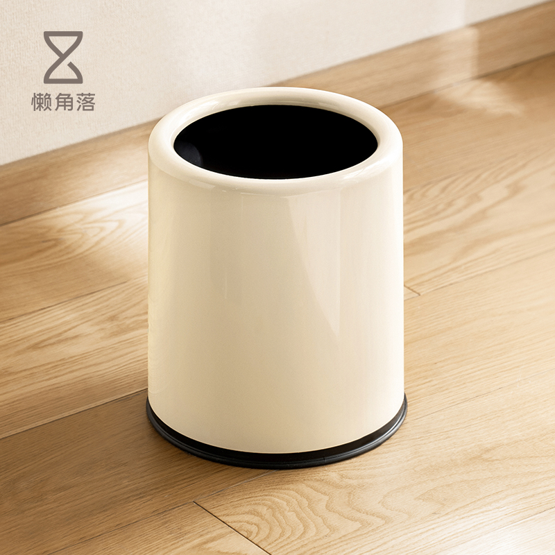 懒角落垃圾桶家用大容量厨房客厅轻奢卧室高颜值大号放纸桶纸篓