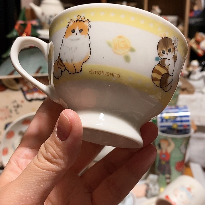 猫咪咖啡杯.黄色………
