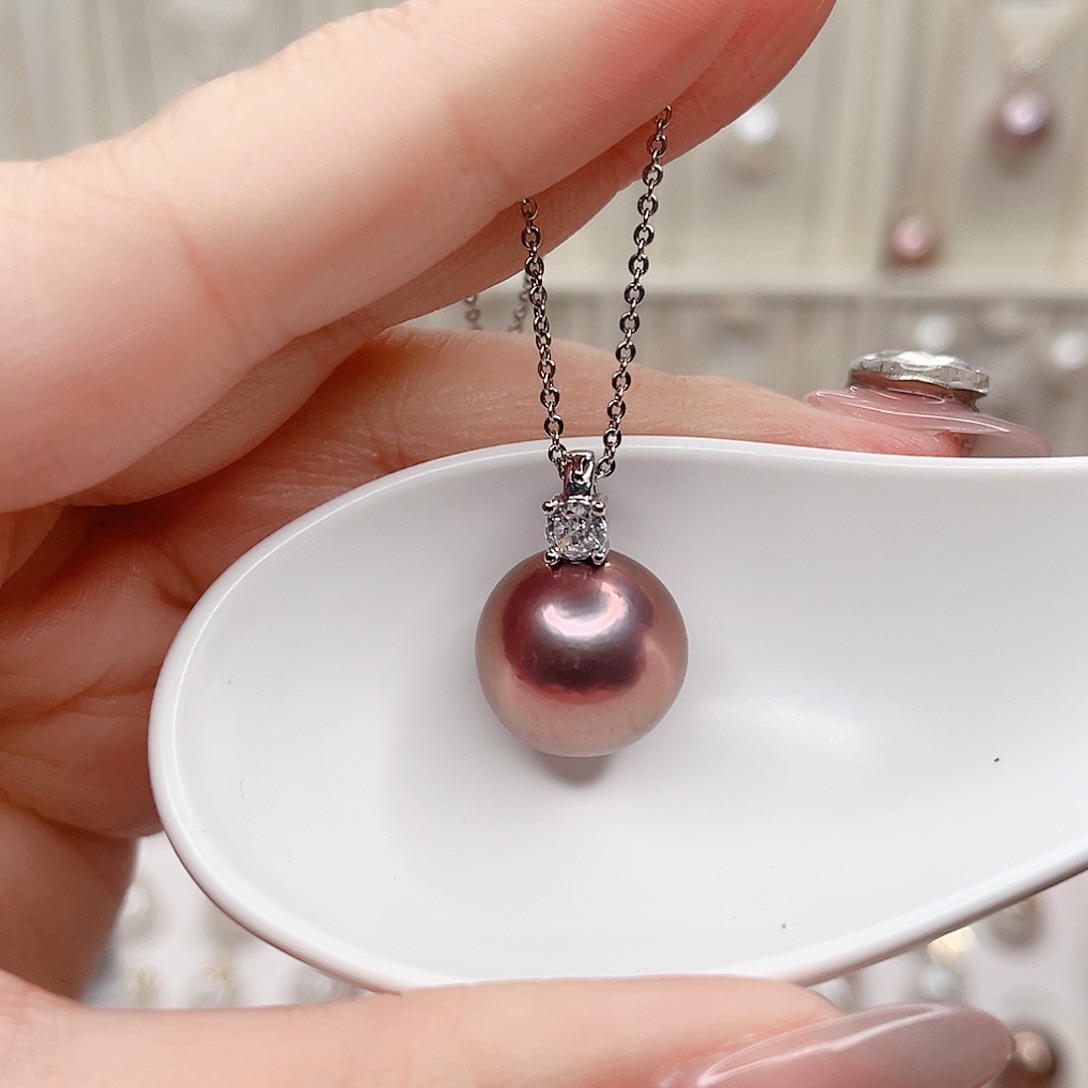 合金淡水珍珠吊坠(赠链)