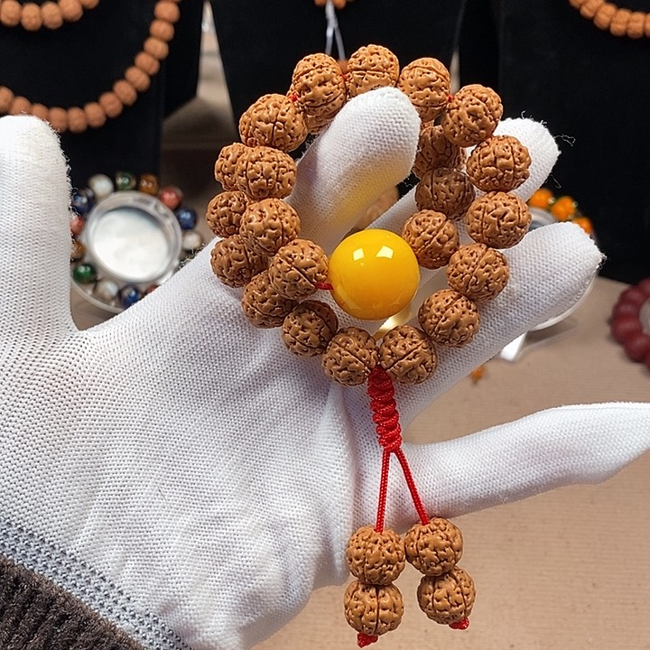 金刚菩提把件木*！皮皮虾手持