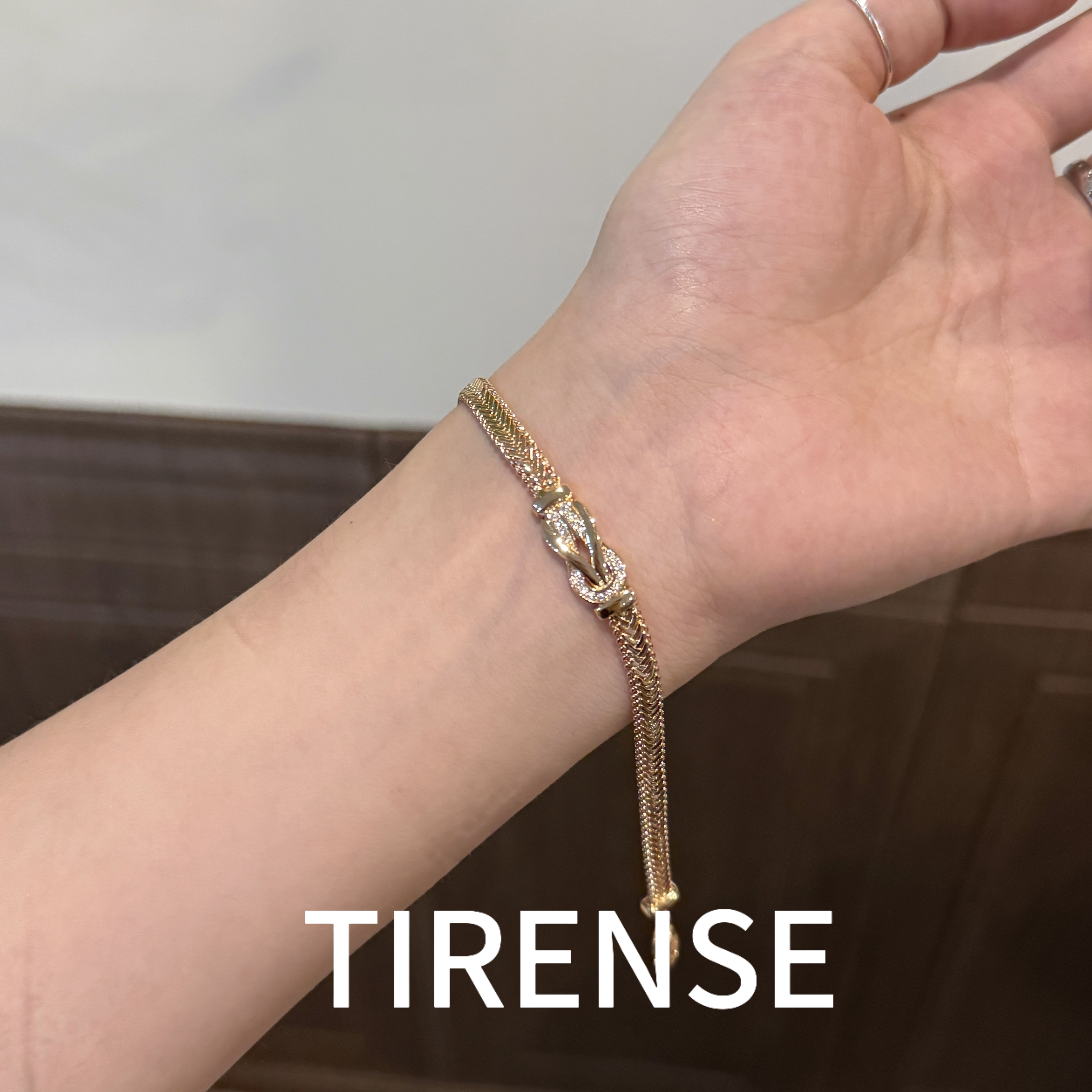 铜合金手链 镀18K金设计师款马蹄航海扣手链